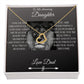 To My Daughter from Dad - Delicate Heart Necklace